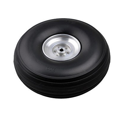 Aluminum Rim Rubber PU Wheel for RC airplane 5in - Click Image to Close